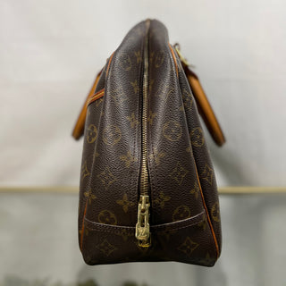 LOUIS VUITTON Deauville Brown Monogram Canvas Vintage Satchel Bag