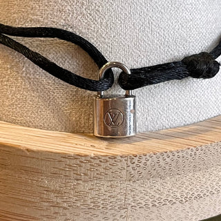 LOUIS VUITTON Adjustable Black Lock It Cord Bracelet