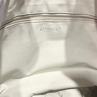 CHANEL Modern Chain White Calfskin Leather Hobo Bag