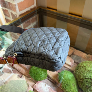 MZ WALLACE Metro Gray Quilted Nylon Crossbody