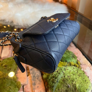 CHANEL In & Out Camera Case Small Quilted Caviar Crossbody Bag