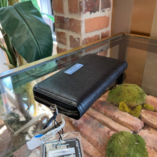 PRADA Long Black Leather Wallet