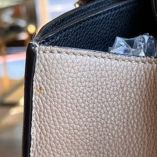 LOUIS VUITTON City Steamer MM Beige Black Two-Tone Tote