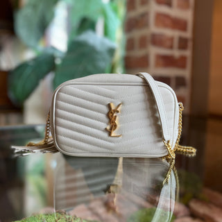 SAINT LAURENT Lou Mini Grain De Poudre Matelasse Monogram Crossbody