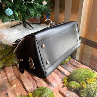 LOUIS VUITTON Bowling Montaigne GM Black Epi Leather Satchel Bag