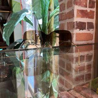 JIMMY CHOO Zelma Rimless Acetate Oversized Sunglasses