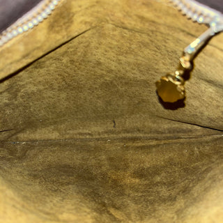 GUCCI Brown Suede Flap Vintage Shoulder Bag