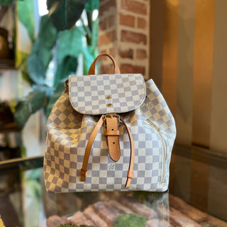 LOUIS VUITTON Sperone Damier Azur Canvas Backpack Bag