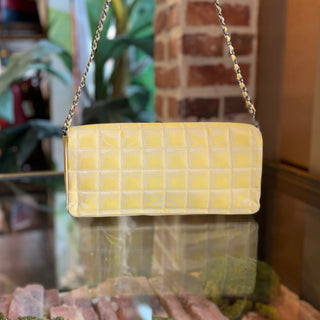 CHANEL Travel Line Yellow East West Nylon Shoulder Bag