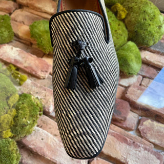 CHRISTIAN LOUBOUTIN Men's Striped Dandelion Tassel Loafers SZ 41 (US 11)