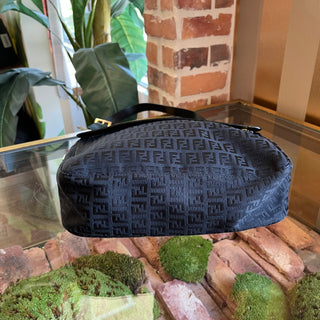 FENDI Canvas Zucca Print Crossbody Black
