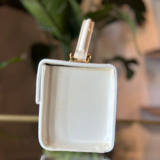 GIANNI VERSACE White Patent Top Handle