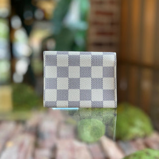 LOUIS VUITTON Damier Azur Canvas Card Holder Wallet DIA304