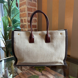 SAINT LAURENT Brown Rive Gauche Tote