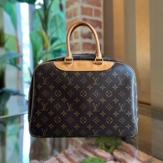 LOUIS VUITTON Deauville Brown Monogram Canvas Satchel