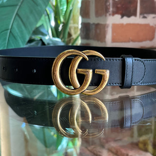 GUCCI GG Marmont Black Leather Belt SZ 75/30(2US)
