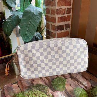 LOUIS VUITTON Neverfull MM Damier Azur Canvas Tote Bag