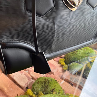 LOUIS VUITTON Bowling Montaigne GM Black Epi Leather Satchel Bag