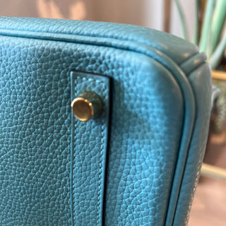 HERMES Bleu Paon Togo Birkin 30