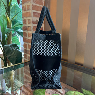 DIOR Black Mesh Book Tote