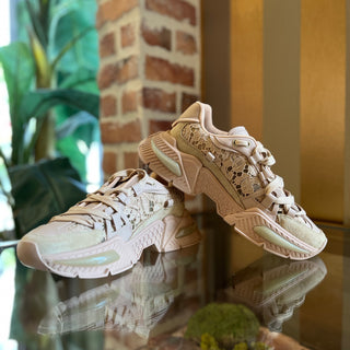 DOLCE&GABBANA Airmaster Pink Mixed Material Sneakers SZ 39.5 (US 9.5)
