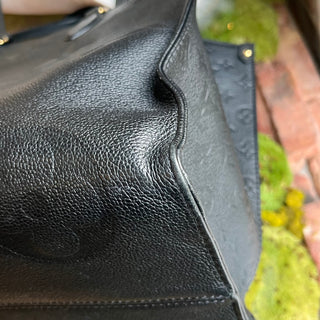 LOUIS VUITTON OntheGo GM Black Empreinte Leather Tote Bag