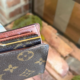 LOUIS VUITTON Vintage French Brown Monogram Canvas Wallet