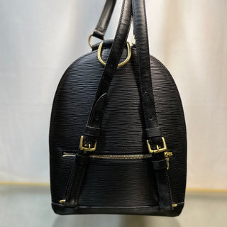 LOUIS VUITTON Mabillon Black Epi Leather Backpack Bag