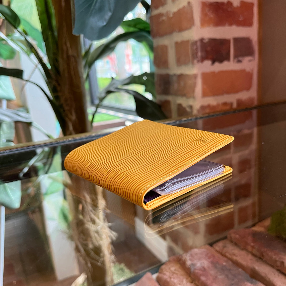 LOUIS VUITTON Yellow Epi Leather Bi Fold Wallet
