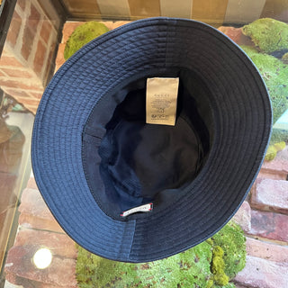 GUCCI Black Canvas Bucket Hat SZM