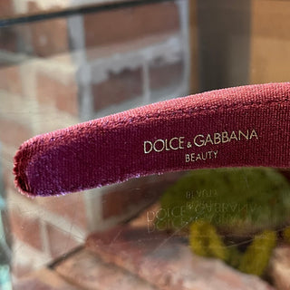 DOLCE & GABBANA Dark Pink Velvet Headband
