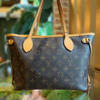 LOUIS VUITTON Neverfull PM Brown Monogram Coated Canvas Tote Bag