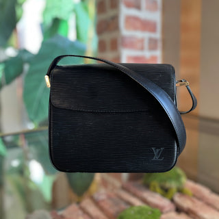 LOUIS VUITTON Buci Black Epi Leather Shoulder Bag
