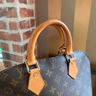 LOUIS VUITTON Alma PM Brown Monogram Canvas Vintage Satchel Bag