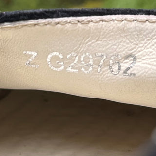 CHANEL CC Black Velvet Grosgrain Espadrilles SZ 41 (US 11)