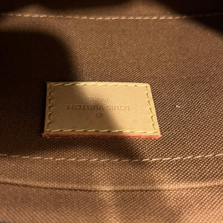 LOUIS VUITTON Multi Pochette Accessories Khaki Brown Monogram Coated Canvas Crossbody Bag