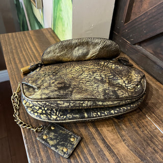DOLCE&GABBANA Gold Leather Top Handle Bag