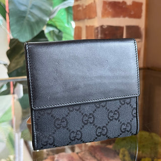 GUCCI GG Canvas Black Tiger Head Wallet DIA317