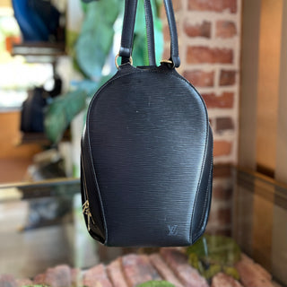LOUIS VUITTON Mabillon Black Epi Leather Vintage Backpack