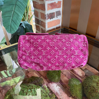 LOUIS VUITTON Neo Speedy Pink Denim Monogram Satchel Bag