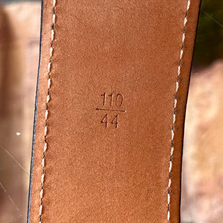 LOUIS VUITTON Utah Ecusson Dark Brown Leather Belt SZ 110/44