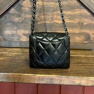 CHANEL 3 Flap Mini Black Quilted Lambskin Crossbody