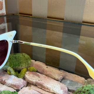 FENDI FF0356 Pale Yellow Cat-Eye Crystal-Embellished Sunglasses