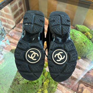 CHANEL Interlocking CC Logo Mesh Sneakers SZ 36.5