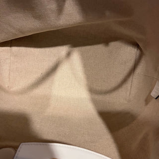 SALVATORE FERRAGAMO Gancini Travel Beige Canvas Tote Bag