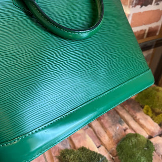 LOUIS VUITTON Alma PM Green Epi Leather Top Handle Bag
