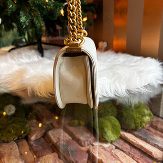 CHANEL White Caviar Messenger Bag