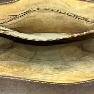 GUCCI Vintage Vertical GG Monogram Supreme Web Tote Top Handle Bag