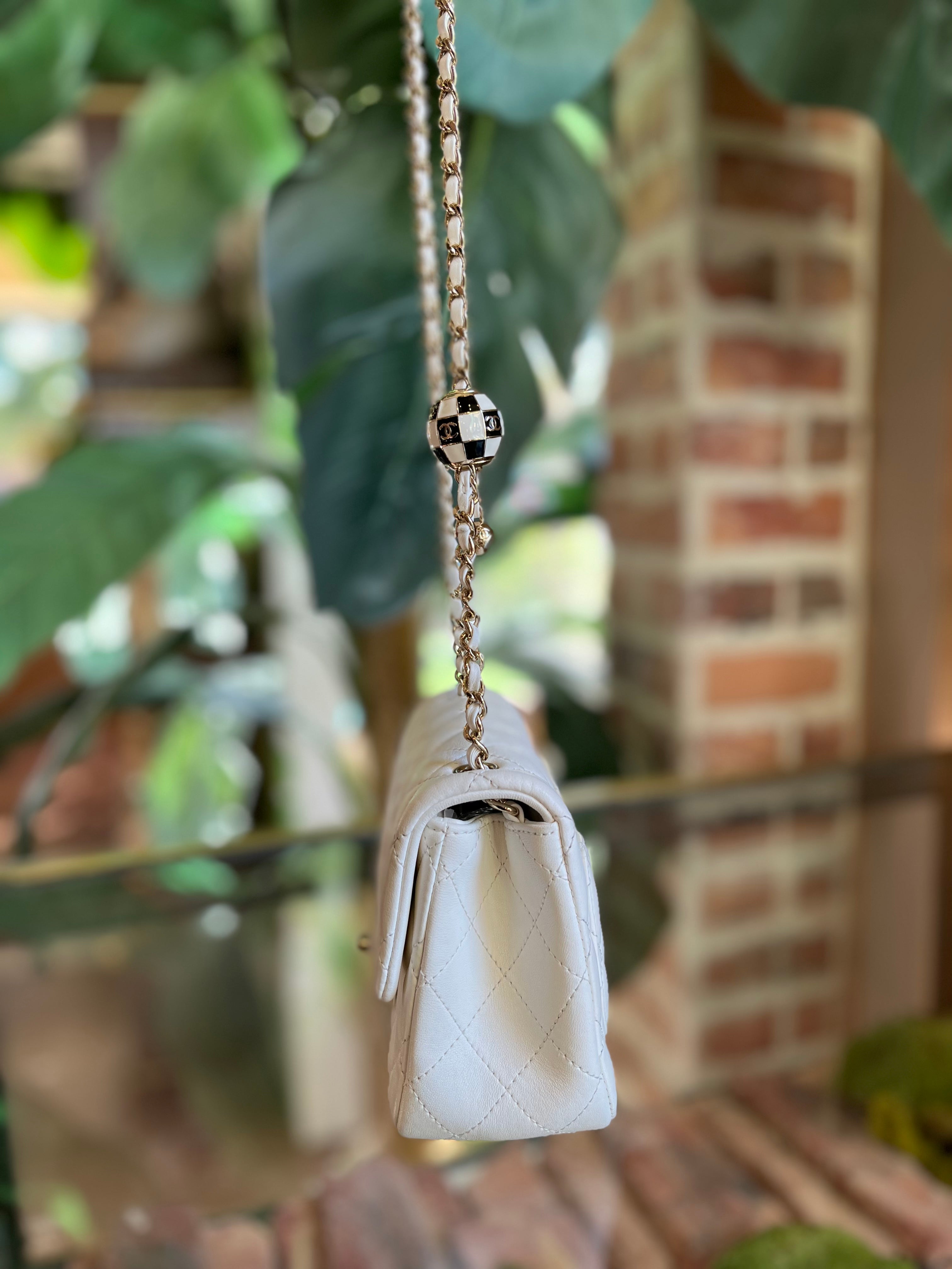 pearl chain chanel bag