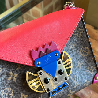LOUIS VUITTON Tribal Mask Sliding Chain Pm Monogram Canvas Crossbody